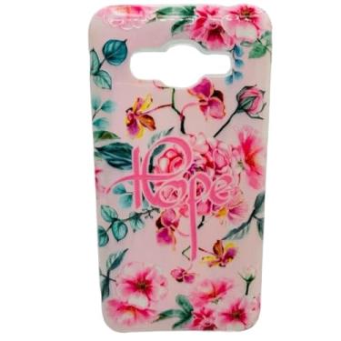 Imagem de Capa Celular Compatível com Samsung Galaxy J2 Prime SM-G532MT / Gran Prime SM-G530 Com Suport Para Dedos (Hope Flores Rosas)
