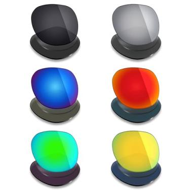 Imagem de Mryok 6 pares de lentes polarizadas de substituição para óculos de sol Ray-Ban RB4312 57 mm - preto furtivo/vermelho fogo/azul gelo/titânio prateado/verde esmeralda/ouro 24K