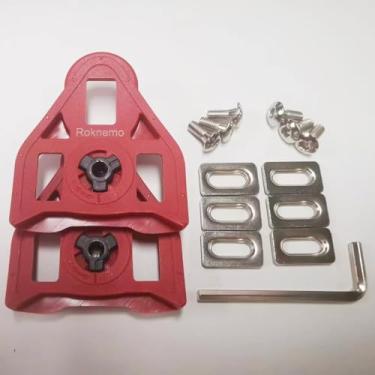 Imagem de Roknemo Compatível com travas de substituição de bicicleta Peloton Look Delta (9 Graus) - Conjunto de travas para ciclismo e bicicleta de estrada - Totalmente compatível com clipes Peloton & Spin Delta - Novo design antiderrapante