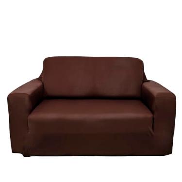 Imagem de Capa de Sofá 2 Lugares Agarradinha Coladinha Marrom