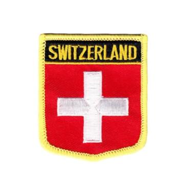 Imagem de Ruoming 1 PÇ Patch de bandeira da Suíça bordado em ferro ou costurado em bordado tático militar nacional da Suíça (Suíça)