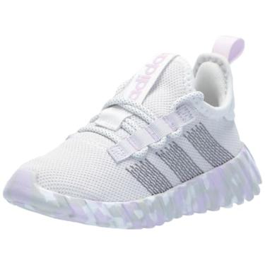 Imagem de adidas Tênis infantil Kaptir Flow, Branco/cinza/lavanda gelada, 18