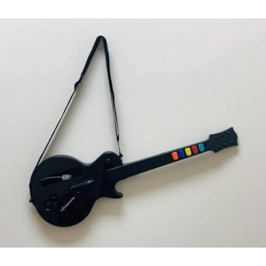 Imagem de Guitar for Guitar Hero Wii and Rock Band 2 Wii U Games, Color Black, with Strap