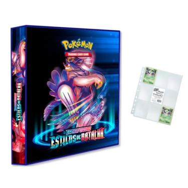 Imagem de Álbum Pokémon Pasta tipo Fichário para Cards - ESPADA&ESCUDO - Estilos de Batalha + 10 folhas plásticas de 9 bolsos YES