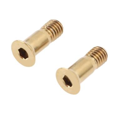 Imagem de Parafusos de Desviador Traseiro de Bicicleta de Liga de Ti, 2 Peças, Acessórios de Cabeça Plana para Bicicletas de Estrada, Parafusos de Rolo Guia de Desviador Traseiro Dourado