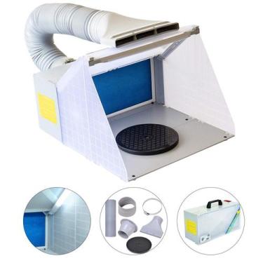 Imagem de Mini cabine para aerografia wws prato giratorio bivolt com led e exaus