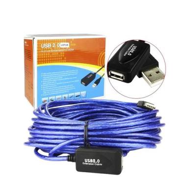 Imagem de Cabo Novo Usb 2.0 Extensor 5 Metros Amplificado Macho Femea - Mbtech