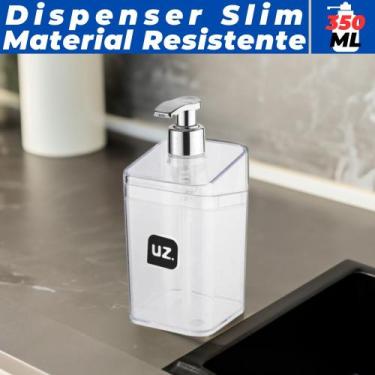 Imagem de Porta Sabonete Líquido Dispenser Translúcido Plástico 350ML Banheiro L