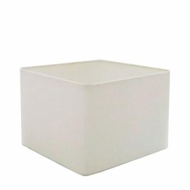 Imagem de Cúpula em tecido quadrada abajur luminária cp-25/35x35cm branco - Viva