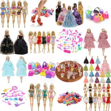 Imagem de Kit de Roupas e Acessórios Para Boneca - Compatível com Bonecas de Até