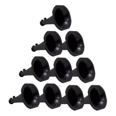 Imagem de Kit 15 Cornetas Plásticas Longa LC14-25 - Preta - Kit de Produtos