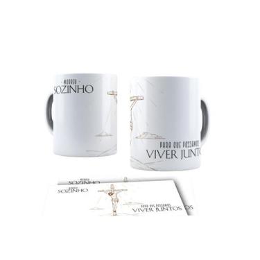 Imagem de Canecas de Porcelana Branca Personalizadas Evangelica Cristã Ele Vive 