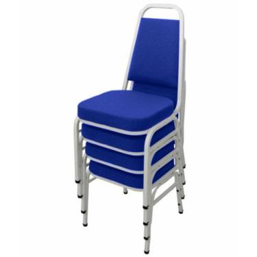 Imagem de Kit com 4 Cadeiras Empilháveis Linha Hotel Plus Azul - Design Office M
