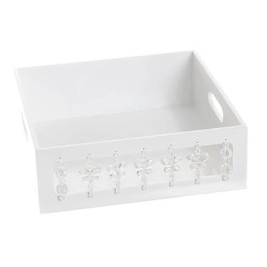 Imagem de Bandeja Borboletas Transparentes Quarto Bebê Infantil - Potinho de mel