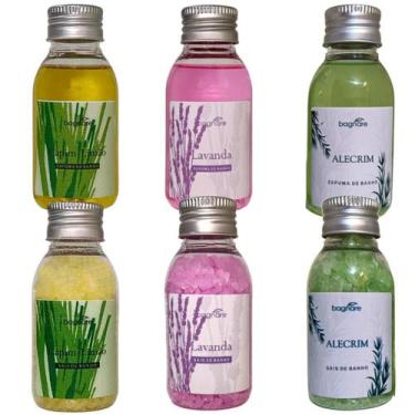 Imagem de Kit 3 Sais De Banho 3 Espumas Banheira Spa Hidro 3 Aromas - Bagnare