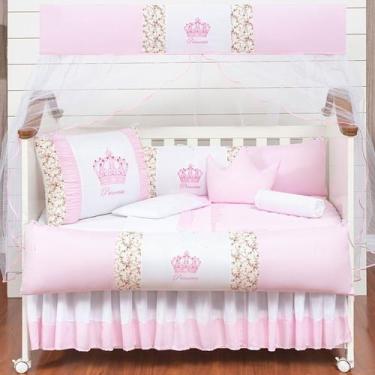 Imagem de Kit Berço Coroa 11 Peças Menina Menino Duas Laterais - Emília Enxovais