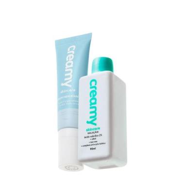 Imagem de Kit Creamy Ácido Salicílico Solução Tônica Antiacne e Sérum Hidratante