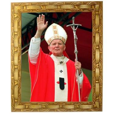 Imagem de Quadro São João Paulo I I, Mod. 01, Tam. 30x25cm .Angelus