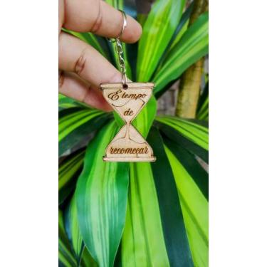 Imagem de Chaveiro Ampulheta MDF 35 unidades, decoração , lembrancinhas - Mavin