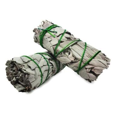 Imagem de Salvia Branca Incenso Natural Para Defumação e Purificação Tocha 10cm 