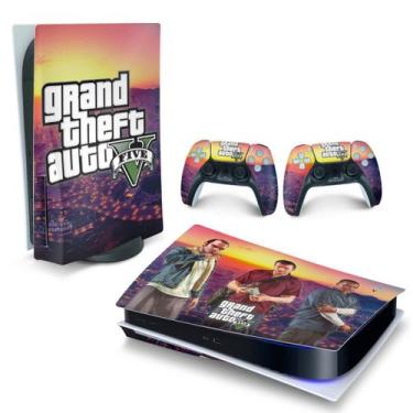 Imagem de Adesivo Compatível PS5 Playstation 5 Skin Horizontal - GTA V - Pop Art