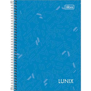 Imagem de Caderno 1/4 Lunix 80 Folhas Espiral - Tilibra, Azul Claro