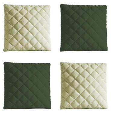 Imagem de Kit 4 Capas De Almofadas Lisas Mateladas 45x45 com ziper - Lucélia bor