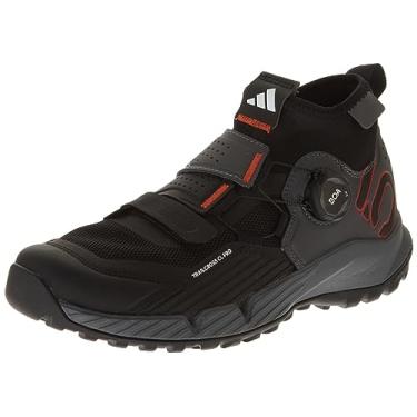 Imagem de adidas Tênis feminino Five Ten Trailcross Pro Clip-in W Mountain Bike, Cinza Cinco/Core Black/Red, 36