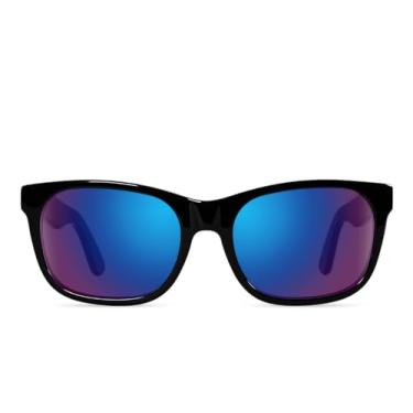 Imagem de Enchroma Óculos - Califórnia - Óculos de correção e aprimoramento de cor para uso externo para daltonismo alemão e protan, Preto brilhante