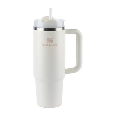Imagem de Stanley - Quencher H2.0 FlowState 1,18L - Copo de aço inoxidável com isolamento a vácuo, tampa e canudo, para água, chá gelado, café, smoothies e muito mais, Cream