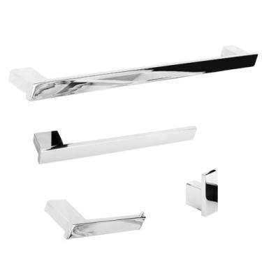 Imagem de Kit acessório banheiro inox polido slin vii12 - VILLEINOXX