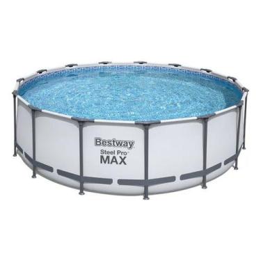 Imagem de Piscina Estrutural Oval 16.015l Com Filtro 220v Bestway, Cinza