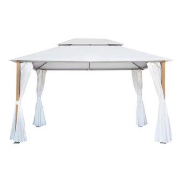 Imagem de Gazebo Aluminio Com Cortinas Reno Branco 2,8x3x4m Importado - Nattural