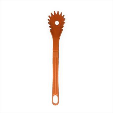 Imagem de Colher Pegador Macarrão Nylon Talher Utensílio Laranja 28cm - Talheres