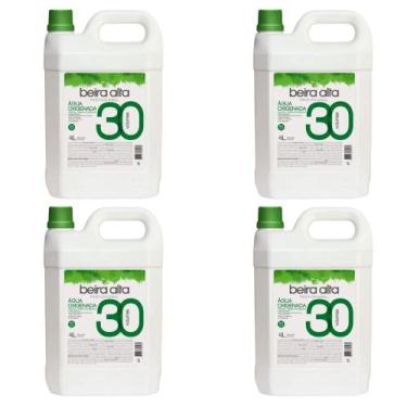 Imagem de Kit Água Oxigenada Beira Alta 30 Volumes 4l C/4
