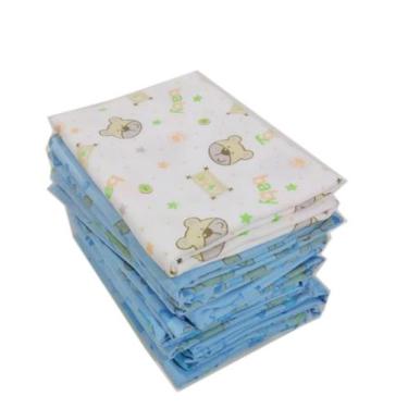 Imagem de Cueiro 80x80cm para Bebê overlock sem crochê - Cueiro Infantil - Cober