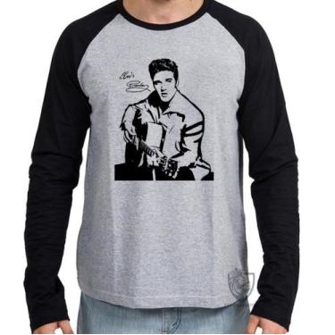 Imagem de Camiseta Manga Longa blusa Elvis Presley guitar - Empório Dutra, G  ad