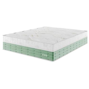 Imagem de Colchão Duplo Molejo Queen Size 41x158x198cm Fire Aqua - Casa Giulia -