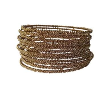 Imagem de Conjunto De Pulseiras Indianas Dourada - Loja da Índia
