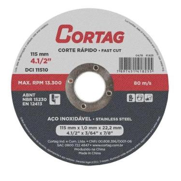 Imagem de Disco De Corte Cortag Inox 115mm X 1,0mm X 22,22mm