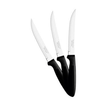 Imagem de KIT - 6 Facas para Churrasco Ipanema Com Lâmina em Aço Inox 5 POL Cabo
