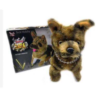 Imagem de Cachorrinho Pelúcia Pula Anda Late Cambalhota Policial - toy king