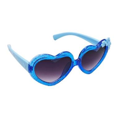 Imagem de Óculos De Sol Infantil De Coração Brilho Moda Blogueirinha Fofinho - H