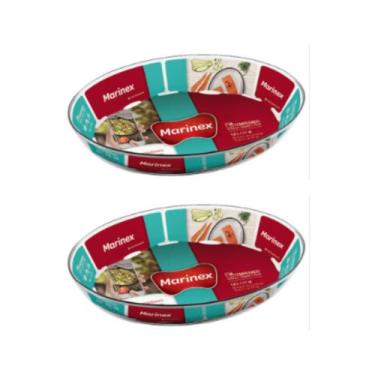 Imagem de Travessa Vidro Marinex Assados e sobremesas 1,6L Nadir 2Un
