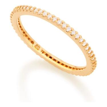 Imagem de Aliança Aparador Cravejada Por 49 Zircônia 512773 - ROMMANEL, Branco, 