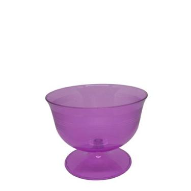 Imagem de 6 Taças de Sobremesa Acrílico 300ml Colorida - Deluma Plásticos, Lilás
