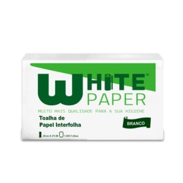 Imagem de Papel Interfolha Branco 21x22cm 2 dobras folha simples White Paper com