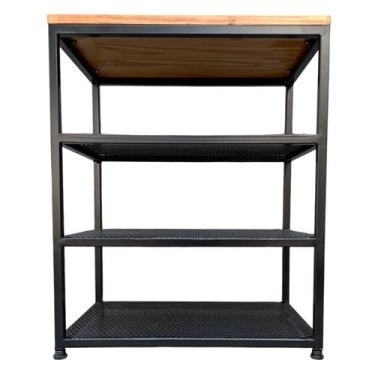 Imagem de Sapateira Organizadora Industrial com 3 Prateleiras de Ferro - Loja do