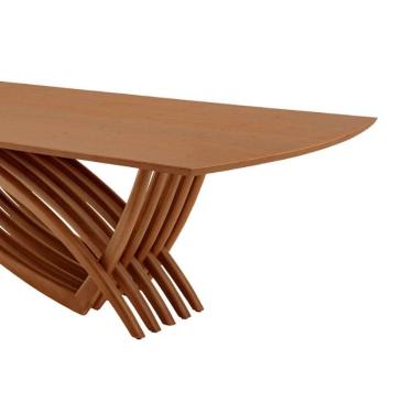 Imagem de Mesa Para Sala De Jantar Vênus Moderna Mobília Cinamomo Imbuia