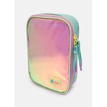 Imagem de Estojo Grande Menina Holográfico Color Block Puket